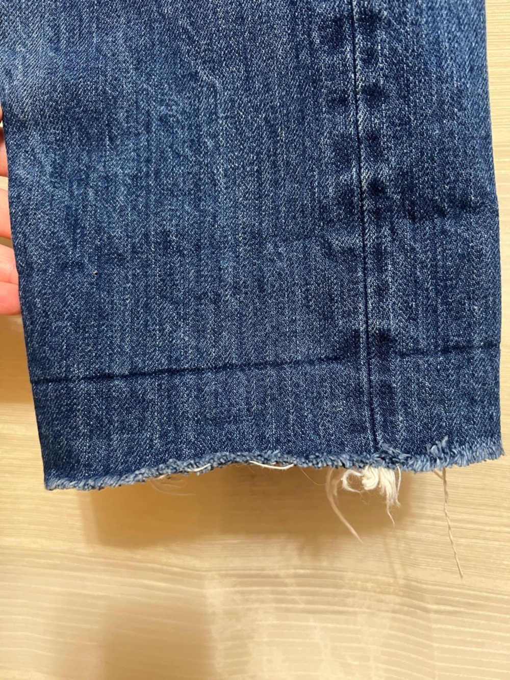 Moussy Vintage Slim Straight Jeans 30” Waist Medium Wash Raw Hem Button Fly - Picture 5 of 10